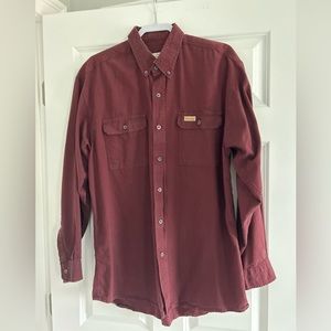 Moose Creek Solid colored button down flannel Size L